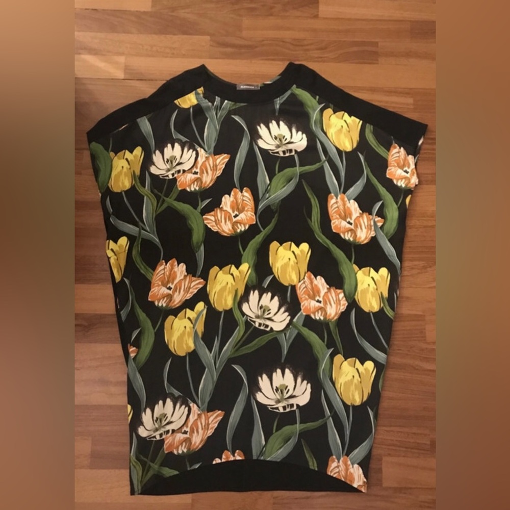 Alembika floral satin cocoon dress with pockets